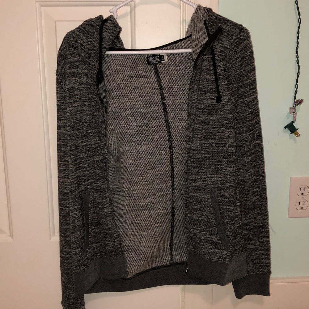 Black Volcolm Zipper Jacket